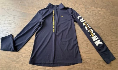 Victoria's Secret Rosa Chaqueta Azul Virginia Mountaineers Fútbol Cremallera Talla Mediana  Foto 1 de 4