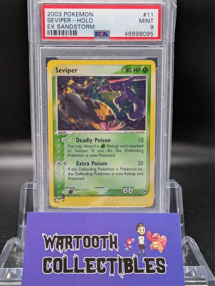 2003 Pokemon EX Sandstorm Holo Seviper #11/100 PSA 9 - Image 1 of 1