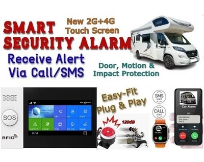 Motorhome Caravan 4G Remote Alarm Security System Phone Call/SMS Real Time Alert - Image 1 of 4