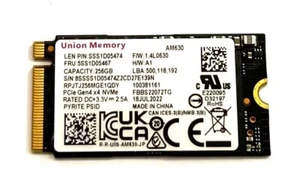 SSS1d05474 Union Memory AM630 PCIe Gen4 x4 NVMe 256Gb SSD Drive Genuine - Afbeelding 1 van 2