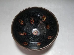 TH0571 China Jian Kiln Variable oil droplets Tea bowl, wine bowl porcelain Bowl  - Picture 1 of 12