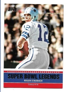 2011 Topps Super Bowl Legends Roger Staubach Dallas Cowboys #SBL-VI - Imagen 1 de 2