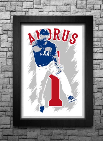 ELVIS ANDRUS art print/poster TEXAS RANGERS FREE S&H! CLEARANCE! LAST CHANCE! Cover