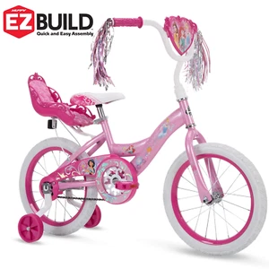 Disney Princess Girls' 16" Bike w/ Training Wheels & Doll Carrier, Pink Kids Toy - Picture 1 of 10