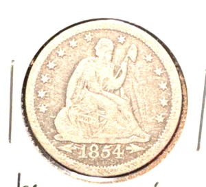 1854 con flechas libertad cuarto sentado muy bueno - Imagen 1 de 2