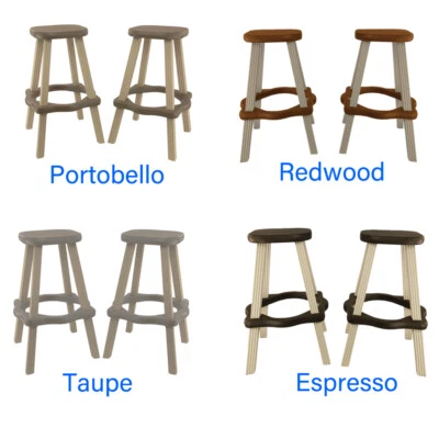 Taburete de bar de 26" para piscina al aire libre con acento de ocio - Paquete de 2 Foto 1 de 4