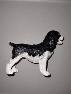 1# Funrise English Springer Spaniel Dog Action Figure Plastic Toy  Vtg 1988 - Image 1 of 2
