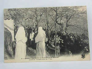 Cpa 07 Burzet Friday Saint Animated Procession - Picture 1 of 1