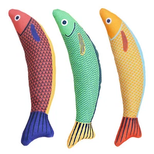 Cat Teething Toys Indoor Catnip Saury Fish Plush Biting Toy Interactive Catnip - Picture 1 of 15