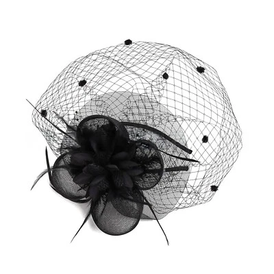 Pluma Mujeres Fascinador Sombrero Flor Clip para el Pelo Iglesia Boda Fiesta Prendas para la cabeza Foto 1 de 4