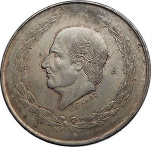 1952 MEXICO Mexican Independence War Hero HIDALGO on Big 4cm Silver Coin i72011 - Picture 1 of 3