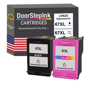 Cartuchos de tinta compatibles DoorStepInk HP 67XL negro/color combo variación EE. UU. - Imagen 1 de 9