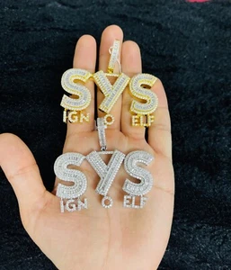Colgante CZ Simulado con Cadena de Cuerda SYS Sign Yo Auto Hip Hop con Cadena de Cuerda - Imagen 1 de 3
