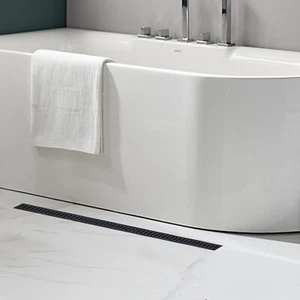 Drenaje de ducha lineal rectangular negro mate de 24/36 pulgadas con acero inoxidable 304 - Imagen 1 de 35