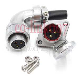 WEIPU WS20 Elbow 3pin Aviation Connector,Heavy Industrial LED Power Signal Plug - Picture 1 of 8