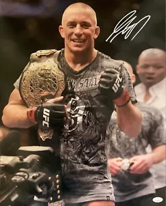 Georges St-Pierre autographed signed 16x20 photo UFC JSA Witness - Picture 1 of 2