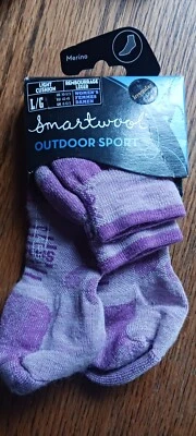 Smartwool Calcetines Mujer L Grande Lg Exterior Deporte Lana Merino Ligera Púrpura  Foto 1 de 3
