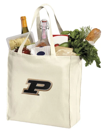 Purdue Cotton Canvas Shopping Grocery Bag Cover