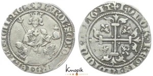 Italia-Nápoles, Carlo II. d ́Angio, Gigliato o.J., MIR 24, 2,56g., ss - Imagen 1 de 1