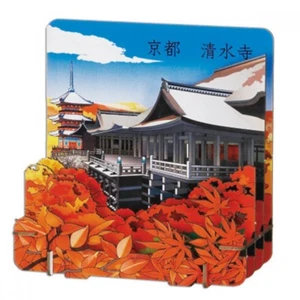 3D puzzle Paper Craft - Shadowbox Kyomizudera Temple - Made In Japan - Picture 1 of 8