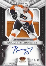 2012-13 Crown Royale Rookie Silhouette Prime #68 Brandon Manning Auto Jersey /99
