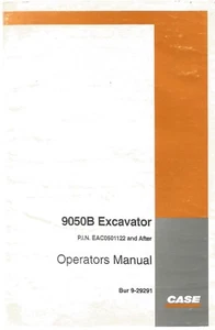 Case 9050B S/N EACO501122 and After Excavator Operator's Manual - Imagen 1 de 1