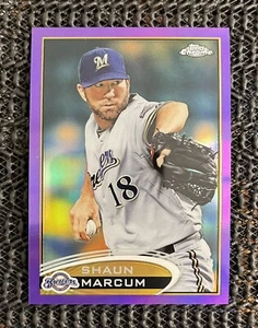 2012 Topps Chrome Purple Refractor Shaun Marcum #58 - Picture 1 of 2