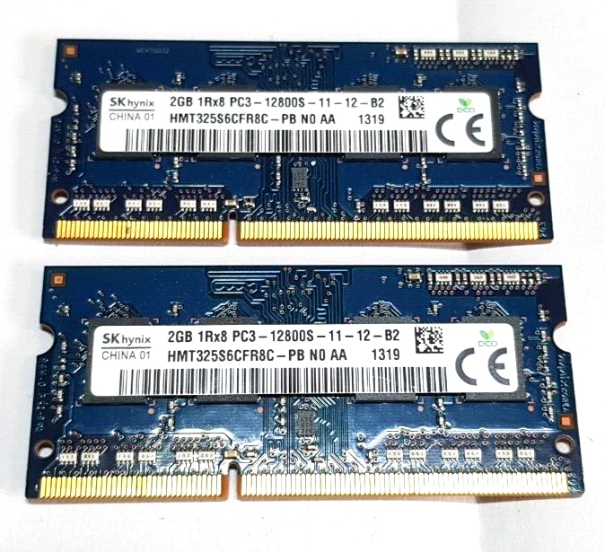 SK HYNIX 4GB (2 x 2GB) APPLE MACBOOK PRO PC3-12800S DDR3-1600 RAM MEMORY - Image 1 of 1