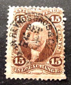 US-1862/1871-15c Inland Exchange-Used - Picture 1 of 2