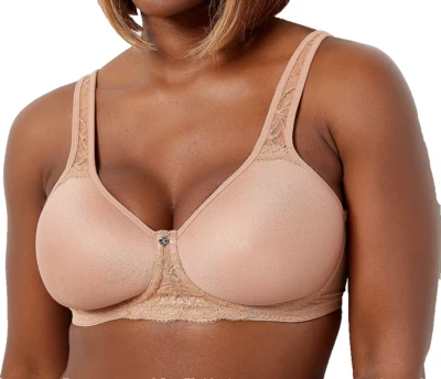 Sutiã Breezies~Curvas Naturais Sem Fio~42D~Areia Quente~A451476~Copos de Espuma 6476 - Imagem 1 de 3