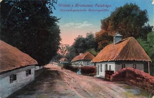 Russisch-polnische Bauerngehöfte Widoki z Królestwa Polskiego Polen Postkarte AK - Bild 1 von 2