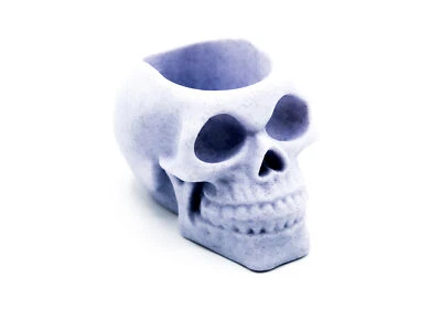 Calavera lisa impresa en 3D - Arte decorativo de calavera para decoración del hogar u oficina Foto 1 de 4