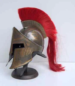 300 Wearable Spartan Helmet Red Pl Medieval Leonidas Greek Knight Christmas Gift - Picture 1 of 3