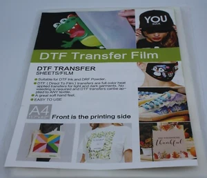 DTF Transfer Sheets/Film  8.2" X 11 .7" 50 Sheets A4 For Use on Any Fabric - Picture 1 of 4