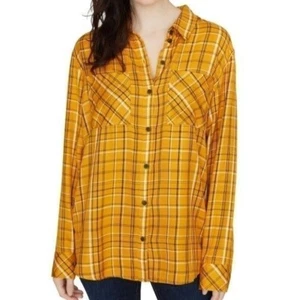 Camicia fidanzato Sanctuary nuova generazione $79,00, ocra, taglia M - Foto 1 di 9