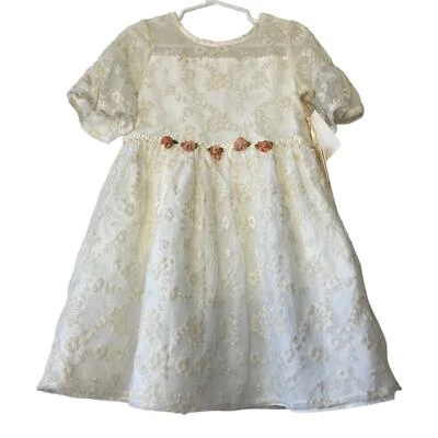Laura Ashley London Victorian Lace Short Sleeved Special Occasion Dress Size 4 - Image 1 of 4
