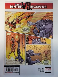 Black Panther vs Deadpool #1 Marvel 2018 Series 2nd Print Variant 9.4 Near Mint - Picture 1 of 2
