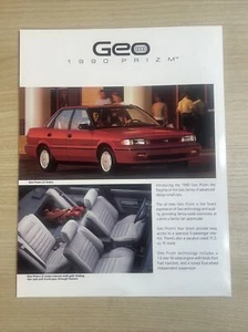 1990 GEO Prizm Sales Brochure 1 page Original - Bild 1 von 2