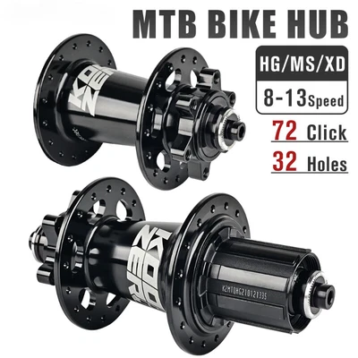 32H Bicycle Disc Brake Hub 4 Bearing 6 Palws 72Click MTB Bike QR Thru Axle Hub - Image 1 of 4