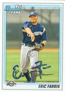 Eric Farris autographed Baseball Card Milwaukee Brewers 2010 Bowman Rookie #BP79