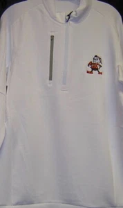 Cleveland Browns Brownie Elf Antiqua White Generation1/4 Zip Large - Picture 1 of 1