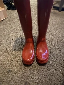 Damen 9 Gianni Bini Classic Rot Kniehohe Hohe Gummistiefel Gummi Regen Stiefel🔥🔥🔥 - Bild 1 von 8