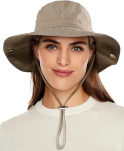 Waterproof Bucket Rain Hat for Women Wide Brim Summer UPF50+ Cowboy Sun Hat Men - Picture 1 of 7