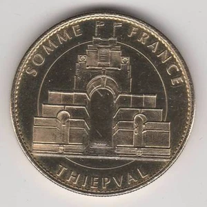 NO DATE TOKEN MEDAILLE SOUVENIR A-B -- 80 300 N°2 THIEPVAL BRITISH MEMORIAL - Foto 1 di 2