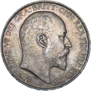1902 Crown - Edward VII British Silver Coin - Superb - Picture 1 of 2