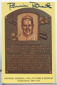 Robin Roberts Phillies Autographed HOF 3.5"x5.5" Postcard w/COA 101723MGL-11 - Imagen 1 de 2