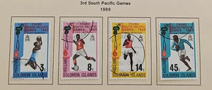 1969 Sports Rugby Football Soccer Basketball Solomon Isl. Stamps Good Postmarks! - Picture 1 of 1