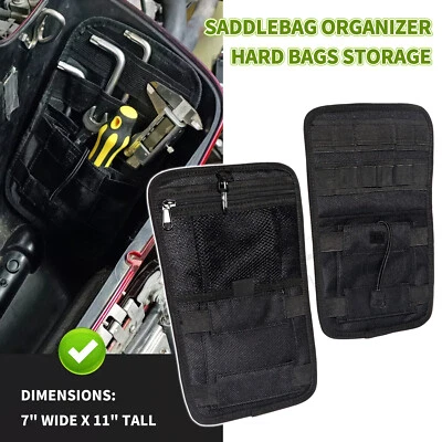 Juego de almacenamiento de bolsa dura organizadora de alforja para Harley Electra Glide FLHT Road King Foto 1 de 4