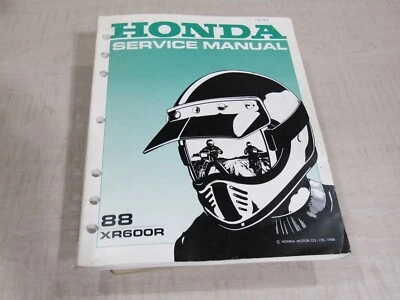 HONDA XR600R 1988 ORIGINAL FABRICANTE DE EQUIPOS ORIGINALES MANUAL DE SERVICIO DE TALLER Foto 1 de 4
