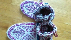 Tall Wool Moccasin Slippers - Picture 1 of 11